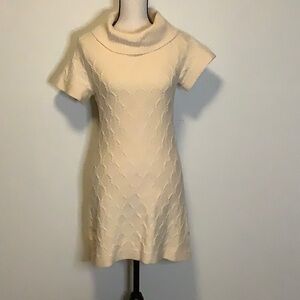 Banana Republic cable knit Merino extra fine wool sweater dress